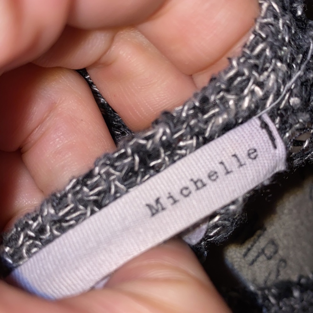 Michelle knit black & white longsleeve sweater shirt lightweight casual comfy S‌ - Picture 6 of 6